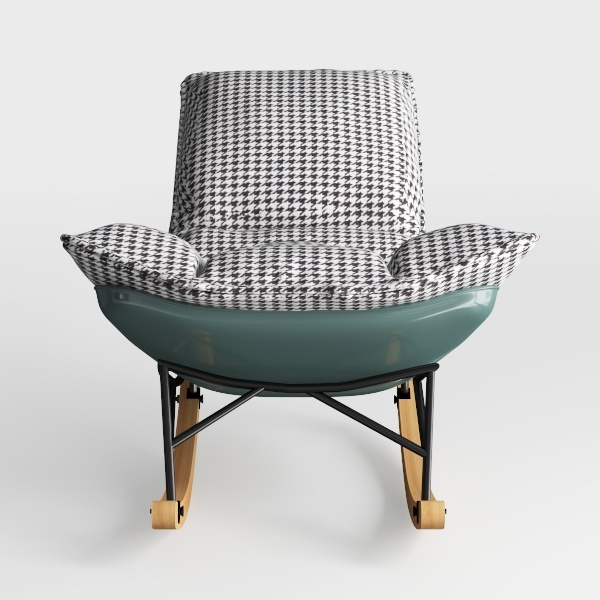 Garden Rocking Chair with Ottoman, Fabric Upholste