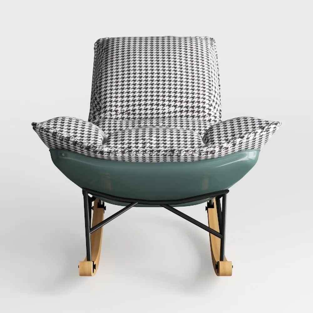 Garden Rocking Chair with Ottoman, Fabric Upholste