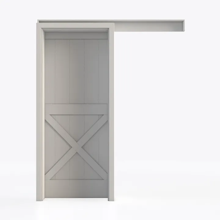 BARNSMITH 48in x 96in Glass Barn Door and 8FT