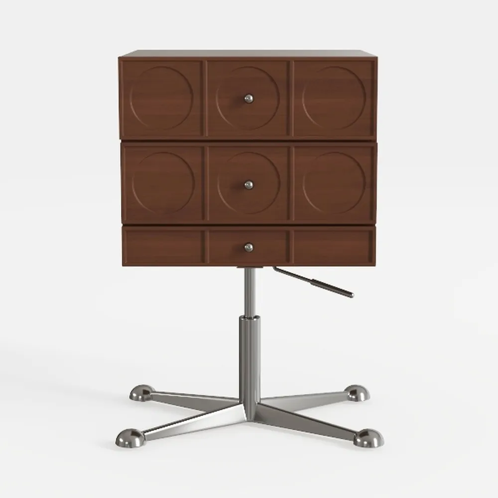 HULALA HOME 2 Drawer Nightstand with Charging