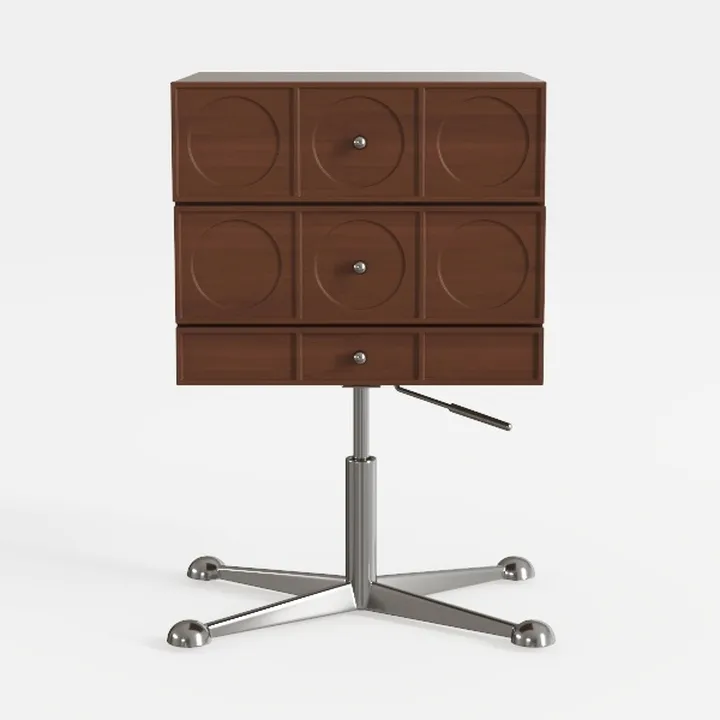 HULALA HOME 2 Drawer Nightstand with Charging