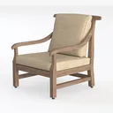 Karl home Accent Chair Wide Armrest Mid-Century Left 45 Degree View