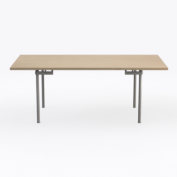 47&quot; White Frame Desk, Natural Laptop Table Compute