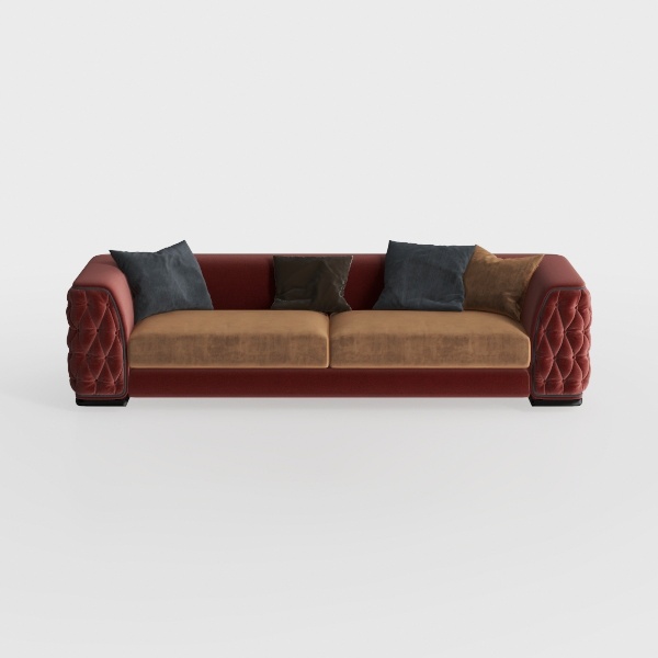 Poly & Bark Capa Leather Couch - 92 Inch Sofa