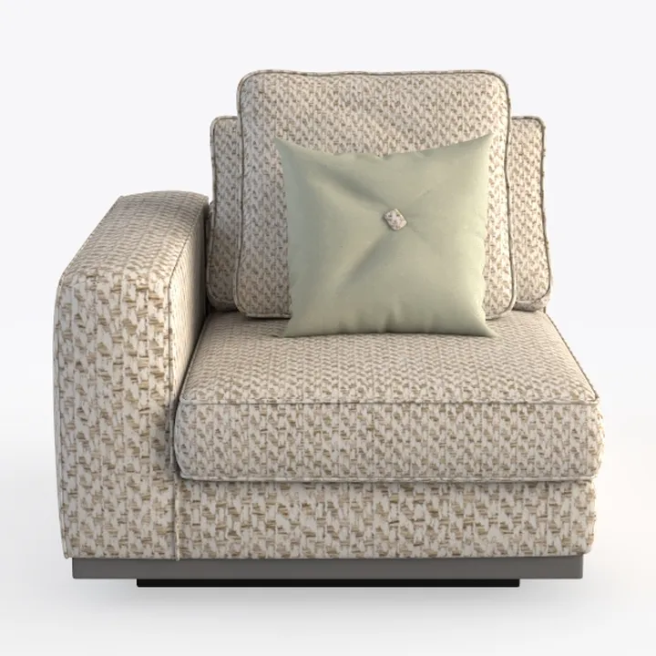 N&V Single Seated Foam Sofa, Armless Floor Sofa