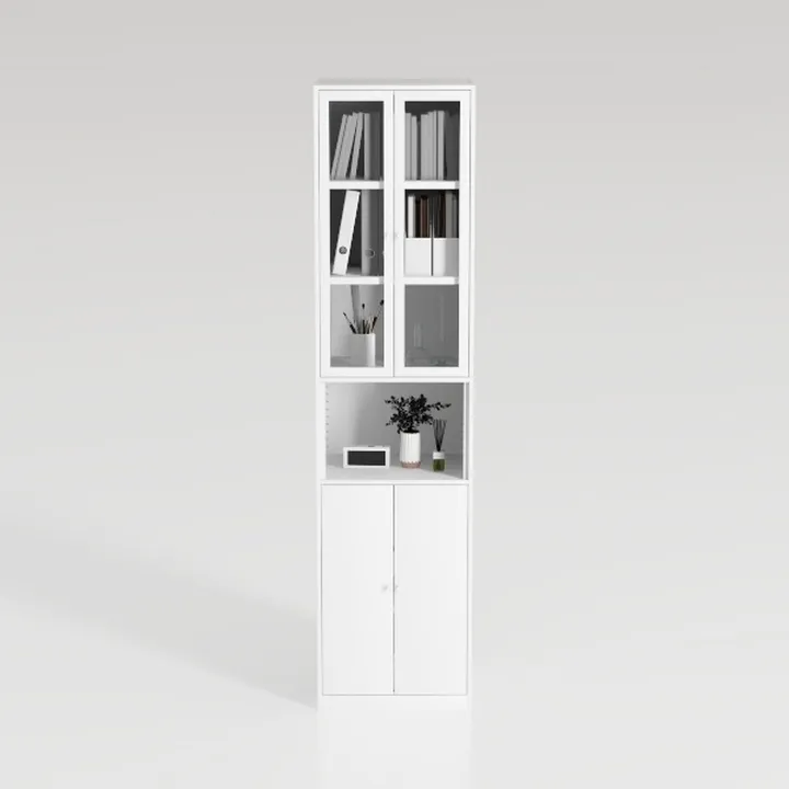VECELO 3-Tier Tall Corner Cabinet with Doors
