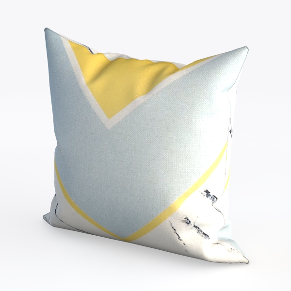 PANOD Patchwork Yellow Silk-Like Velvet Throw