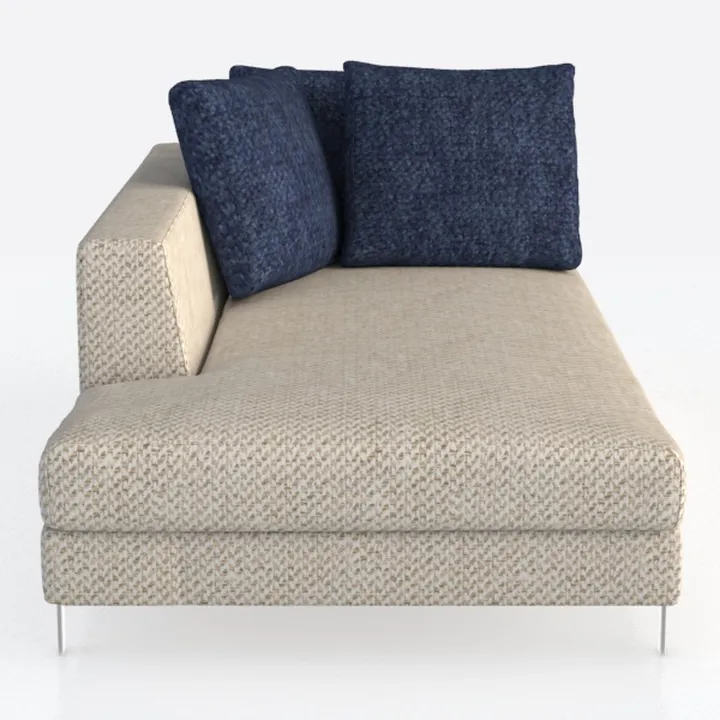 POVISON 31" Modular Sectional Armless Sofa for Liv