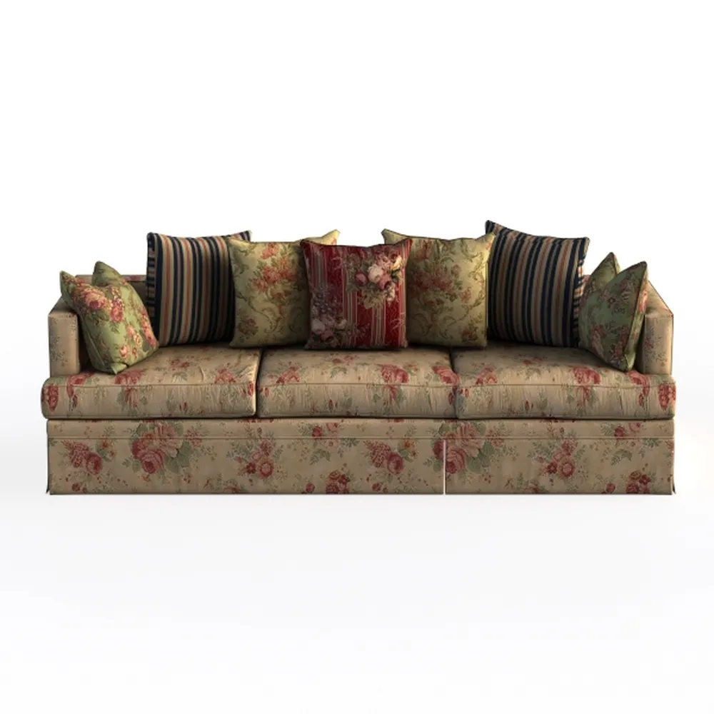 Acme Mehadi Velvet Upholstered Sofa with 8 Pillows