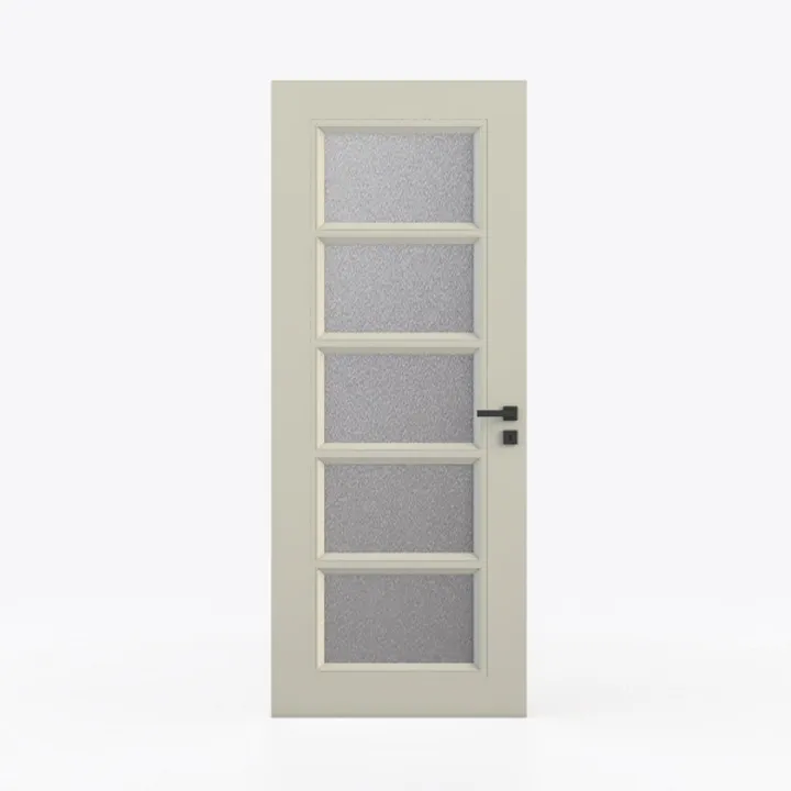 32in. x 80in. French Door, 5-Lite Frosted Glass, 