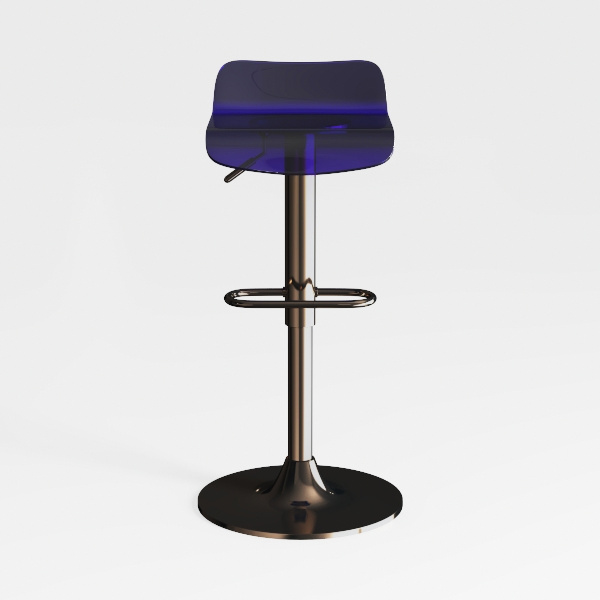Modern Bar Stools Set of 2, Adjustable Faux Leathe