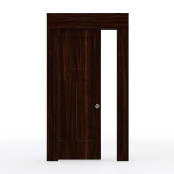 Wooden Pocket Door - Dark