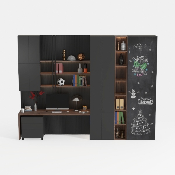 2 Pcs 2 Pcs Home Bookcase Set, 42" Wide with