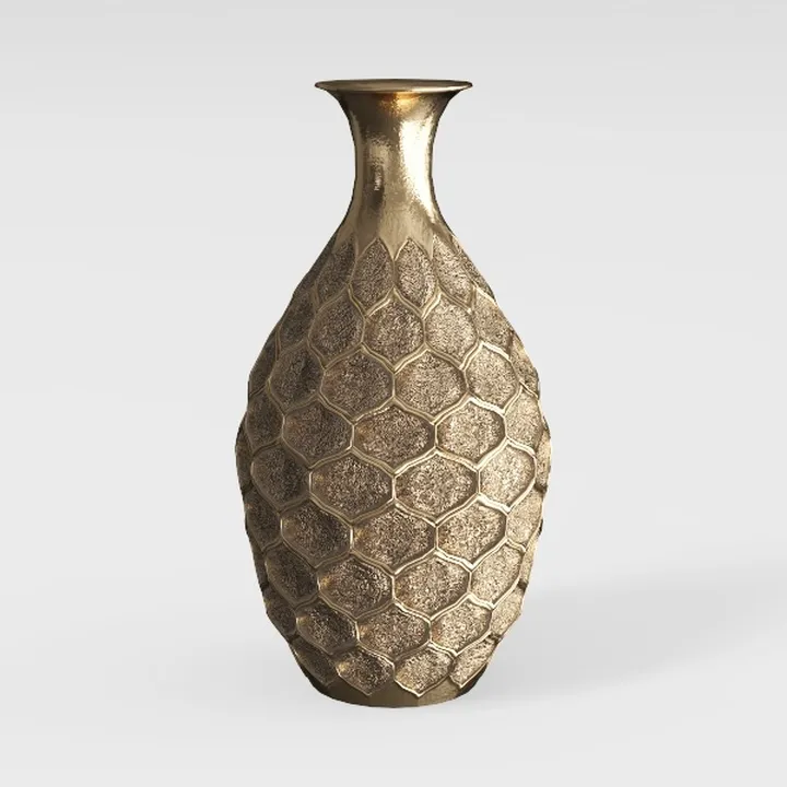 Pottery Vase - Vintage Rustic vase, 10" White