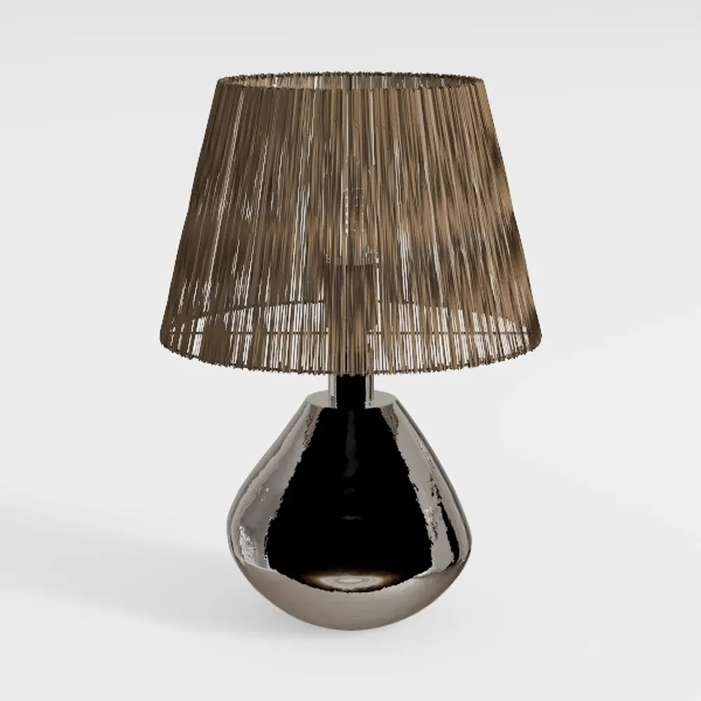 KUNJOULAM Small Pleated Table Lamp, Modern Bedside