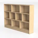 Jonti-Craft® Kids Open Wood Toy Storage Organizer  Left 45 Degree View