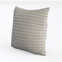 Minimalist Linen Quilted Throw Pillow 3D Model Left 45 Degree View