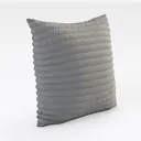 Minimalist Linen Quilted Throw Pillow 3D Model Right 45 Degree View