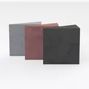 Minimalist Concrete Cube Side Table Modern Dual Tone Top 3D Model Right 45 Degree View