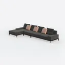 YI DANICA L-Shaped Sectional Couch – Modular with  Left 45 Degree View