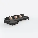 YI DANICA L-Shaped Sectional Couch – Modular with  Right 45 Degree View