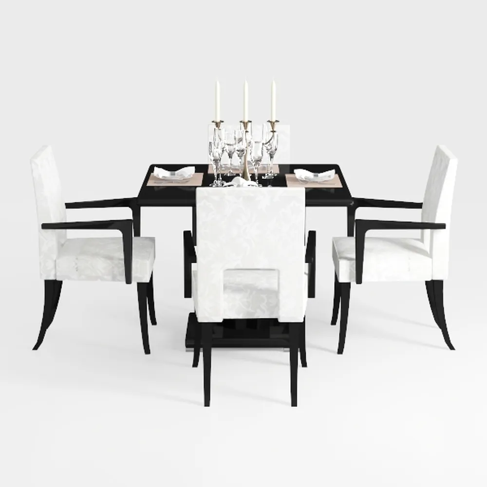 Rattan Farmhouse Dining Chairs Set of 2, French