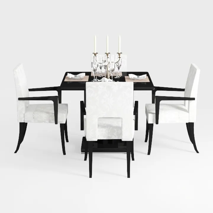 Rattan Farmhouse Dining Chairs Set of 2, French