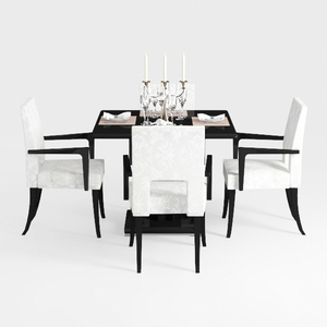 Rattan Farmhouse Dining Chairs Set of 2, French