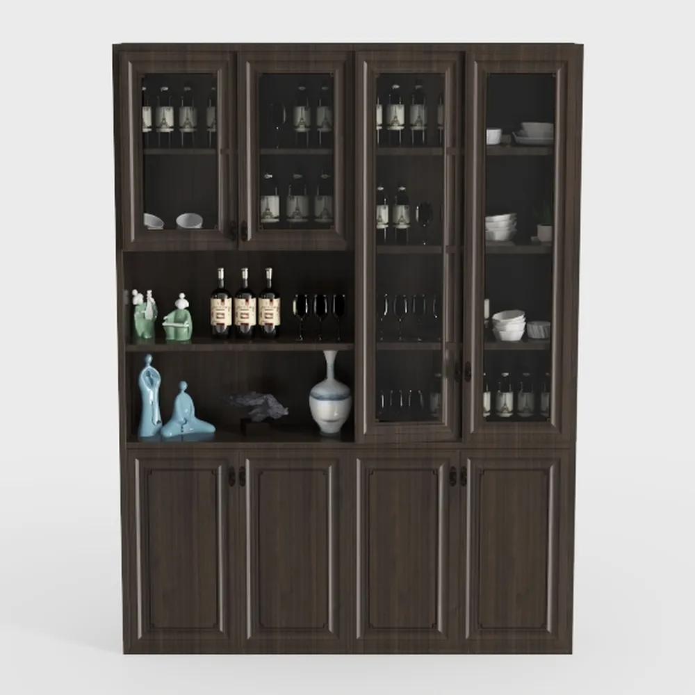 BELLEZE Sideboard Buffet Cabinet, Modern Wood