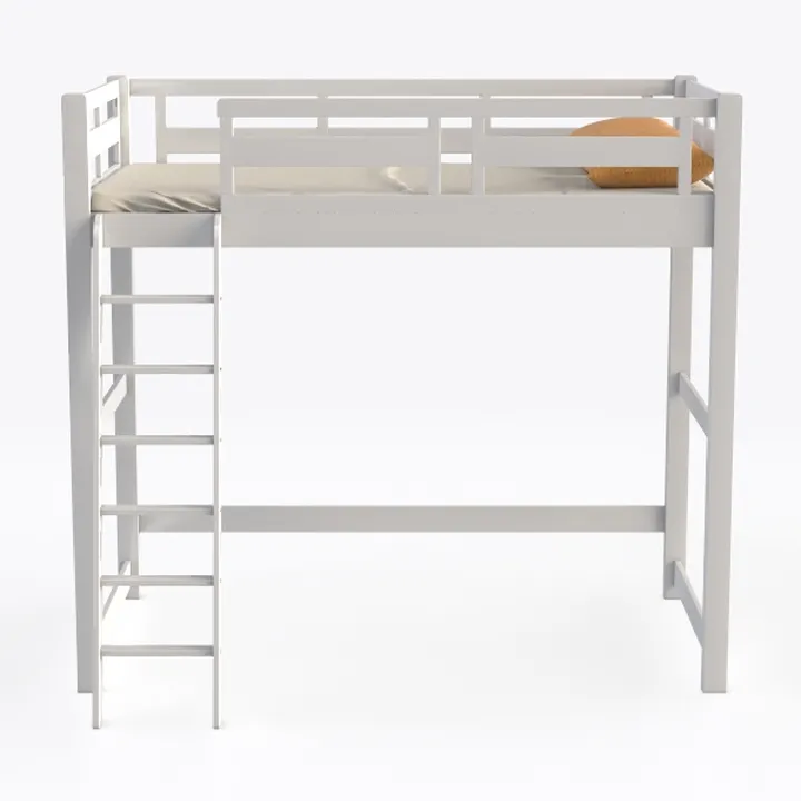 DHP Moon Bay Traditional Pine Wood Loft Bed Frame 