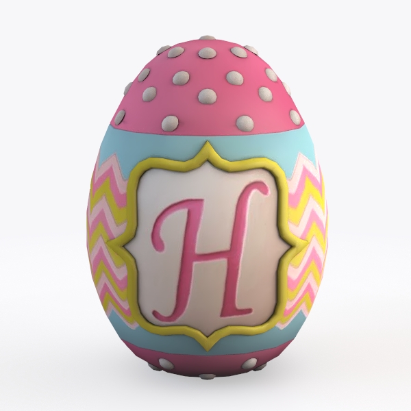 Monogram H Easter Egg Statue