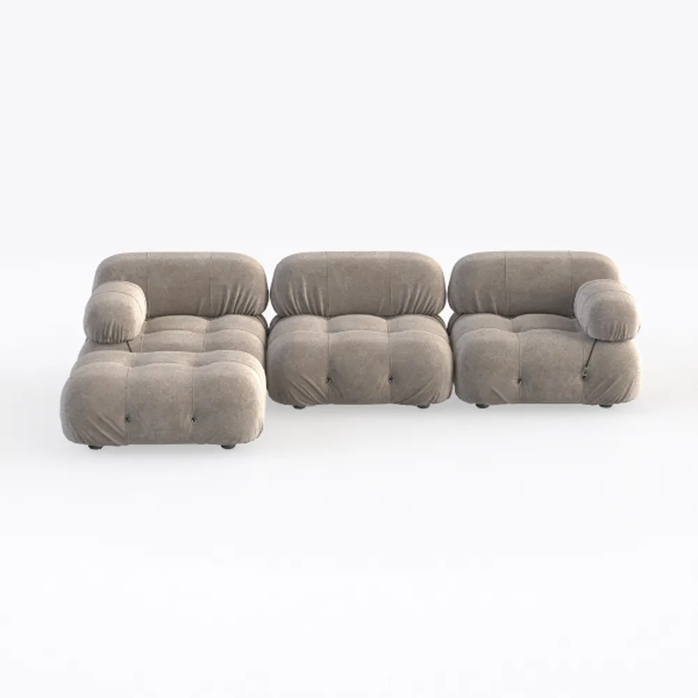 Modular Sectional Sofa, Boneless Couch, Full Compr