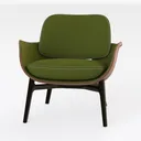 Single Sofa Chair - Simple Design for Living Room, Right 45 Degree View