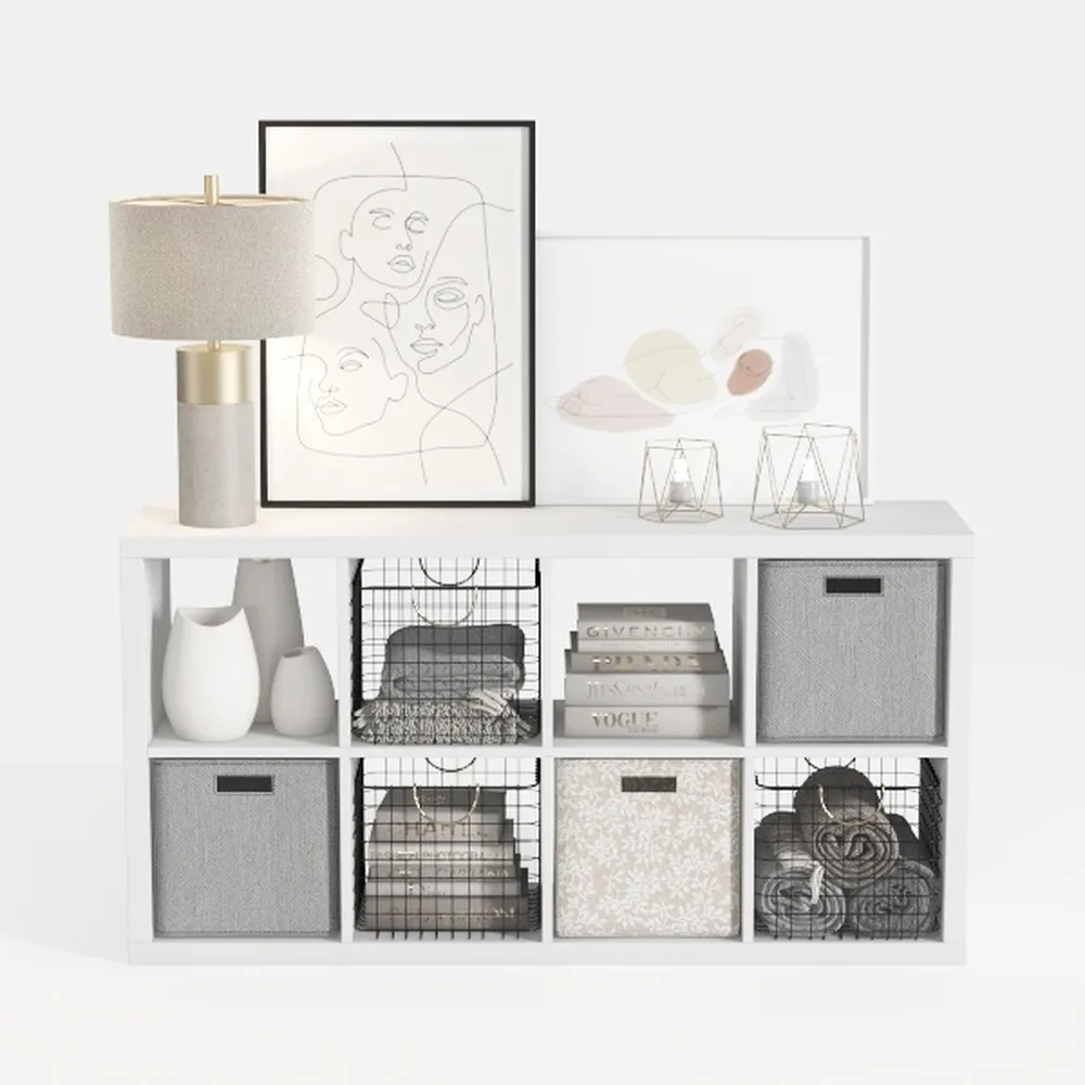 Tangkula 6-Cube Bookcase, 3-Tier Bookshelf with