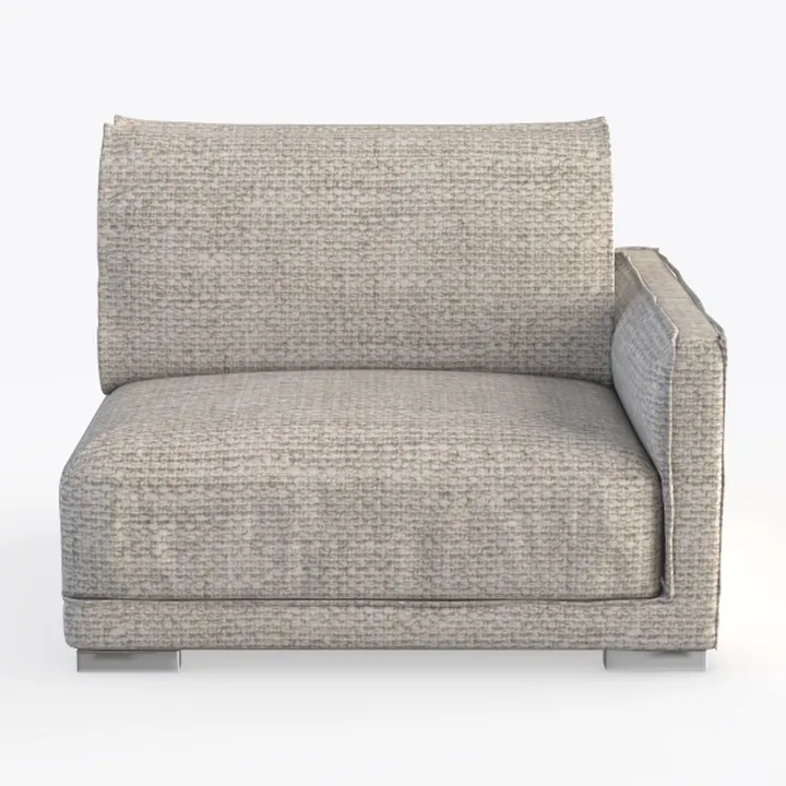 SIMPLIHOME Rex Right-Arm Sofa Module in 100% Recyc