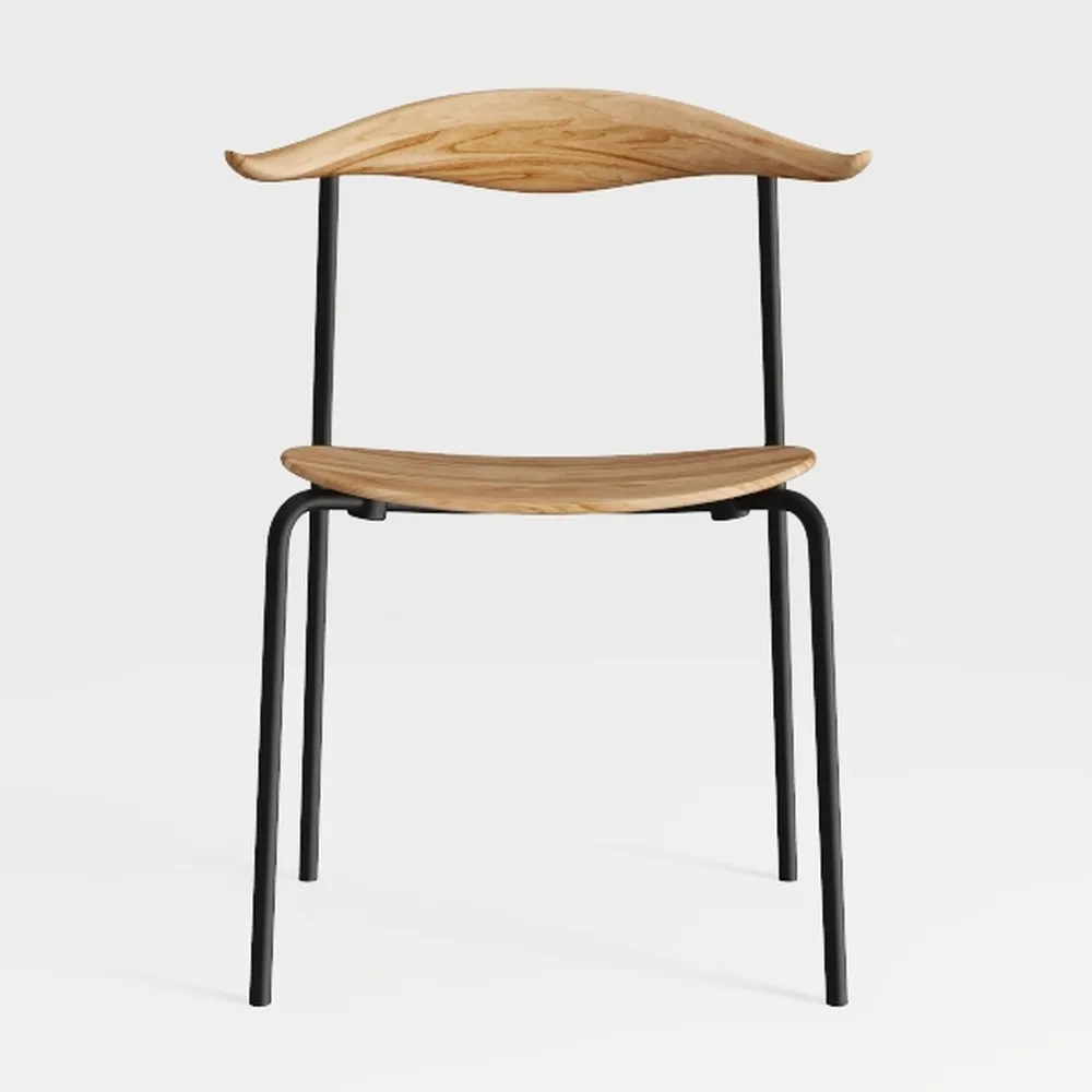 Stalwart Dark Walnut Black Dining Side Chair