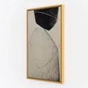 Minimalist Neutral Tone Framed Abstract Wall Art 3D Model Left 45 Degree View