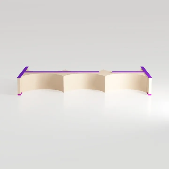 Modern Minimalist Two Tone Coffee Table 3D Model