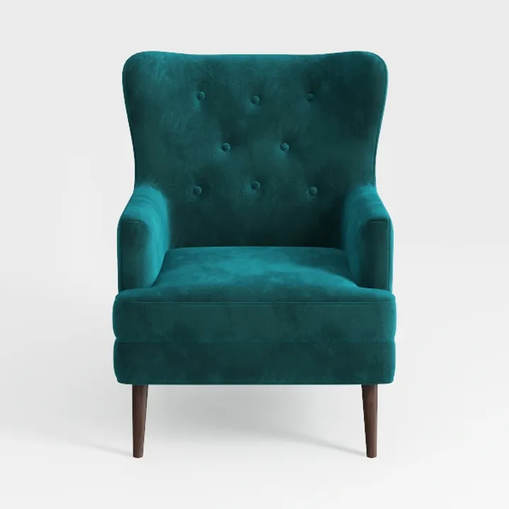 Velvet Accent Chair Modern Ergonomics Armchair