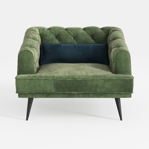 LINSY Accent Chair with Ottoman, Modern Barrel