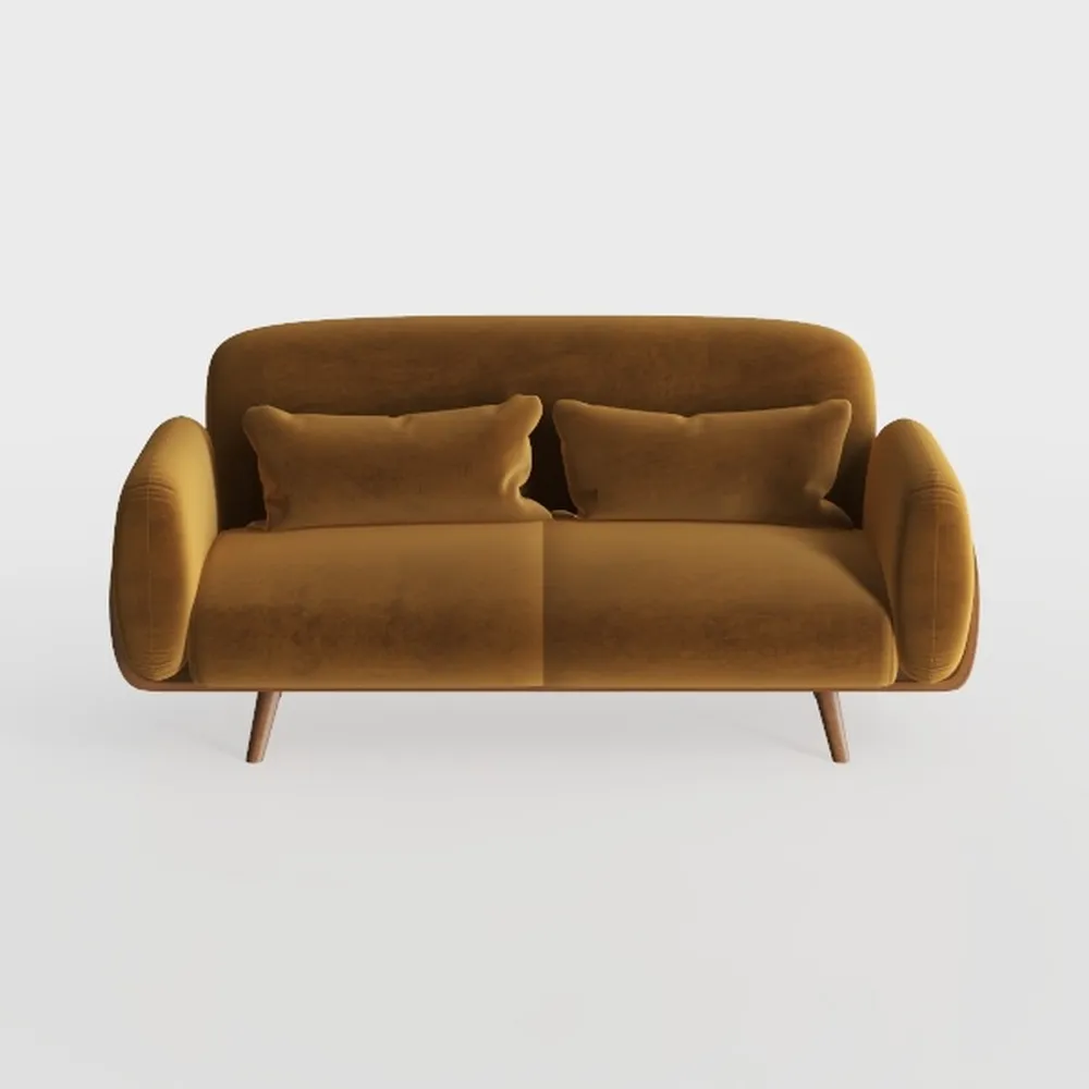 Get Set Style Sofa Couches, 86" Loveseat Mid Centu