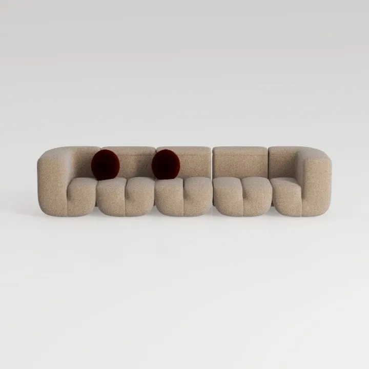 SSC SATISUNCASA 88.58" Modern Curved Sofa Couch, J