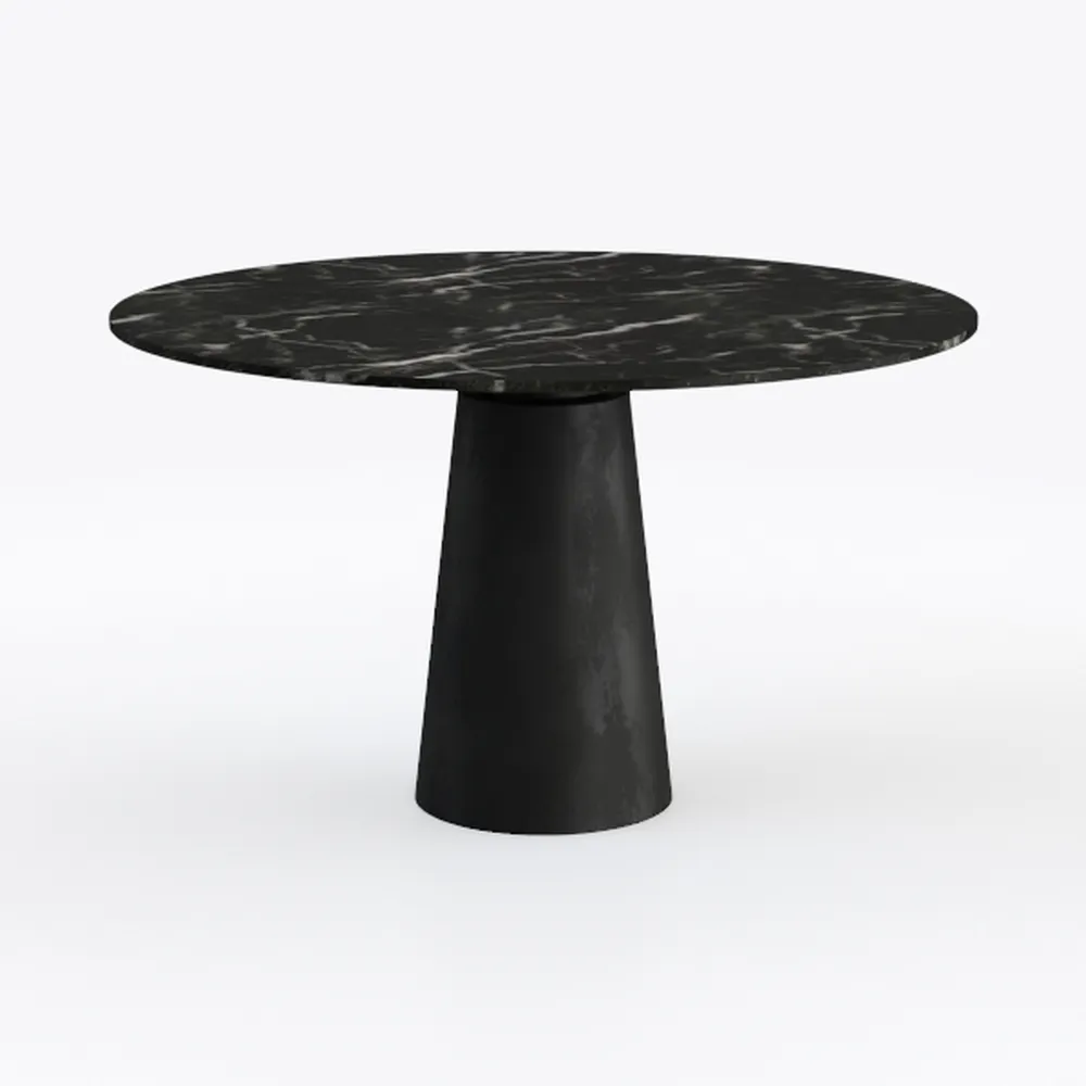 Olivia Black Stone 48 in. 4 Legs Dining Table Seat