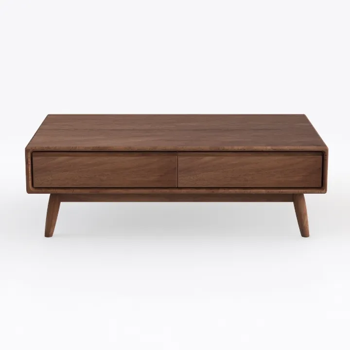 Mid Century Coffee Table with Storage & Sliding Fe