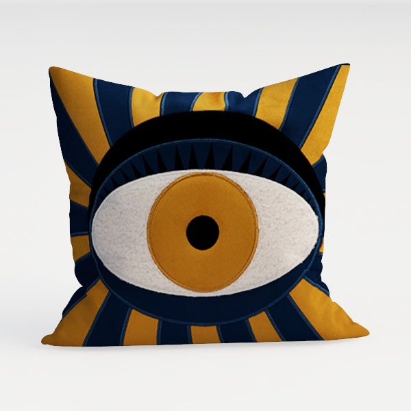 Yangest Blue Decorative Velvet Throw Pillow Cover