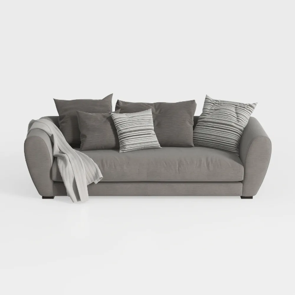 102.4" Plush Corduroy 4-Seat Sofa,Deep Seat Couche
