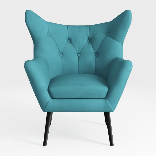 Velvet Accent Chair Modern Ergonomics Armchair