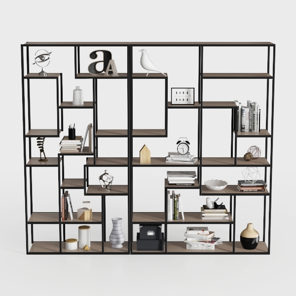 Triple 5 Tier Bookshelf with 14 Open Book Shelves,