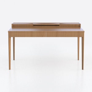 Minimalist Solid Oak Wood Home Office Desk 3D Model