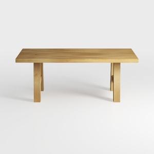 CraftThink Modern Wood Writing Desk, H-Shape Offic